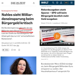 Bürgergeldeinsparung